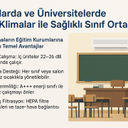 okullarda ve üniversitelerde vrf klimalar