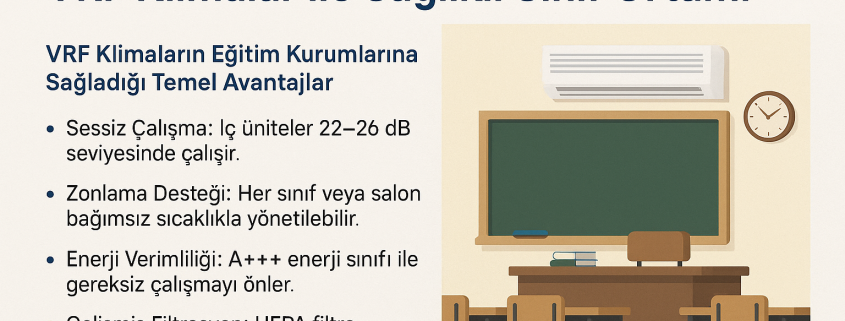 okullarda ve üniversitelerde vrf klimalar